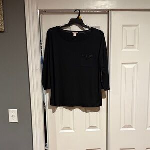 White Stag Elegant Black Long Sleeve Tee